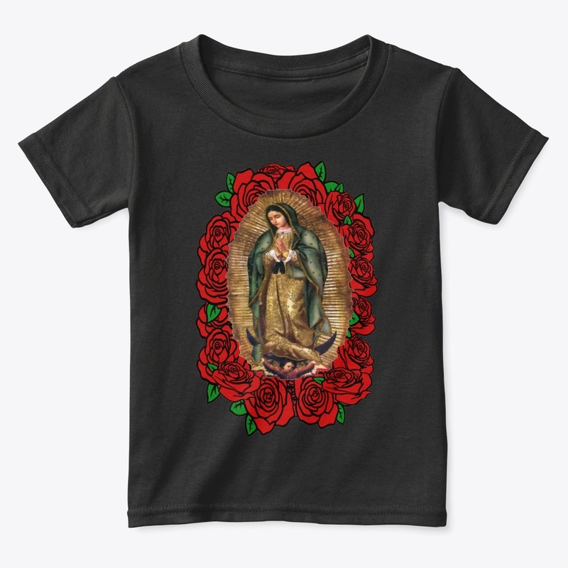 Vigen de Guadalupe with roses