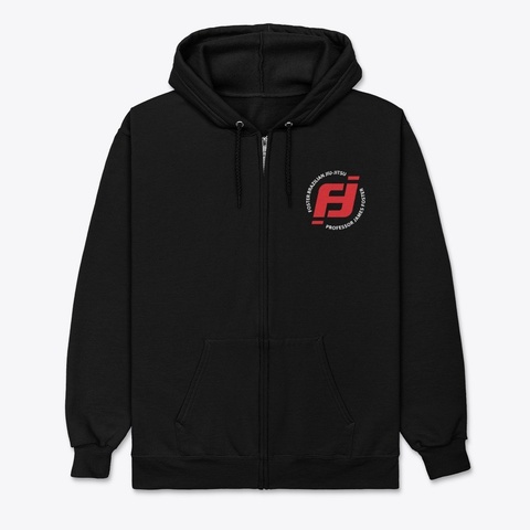 Fbjj Zip Hoodie Black T-Shirt Front