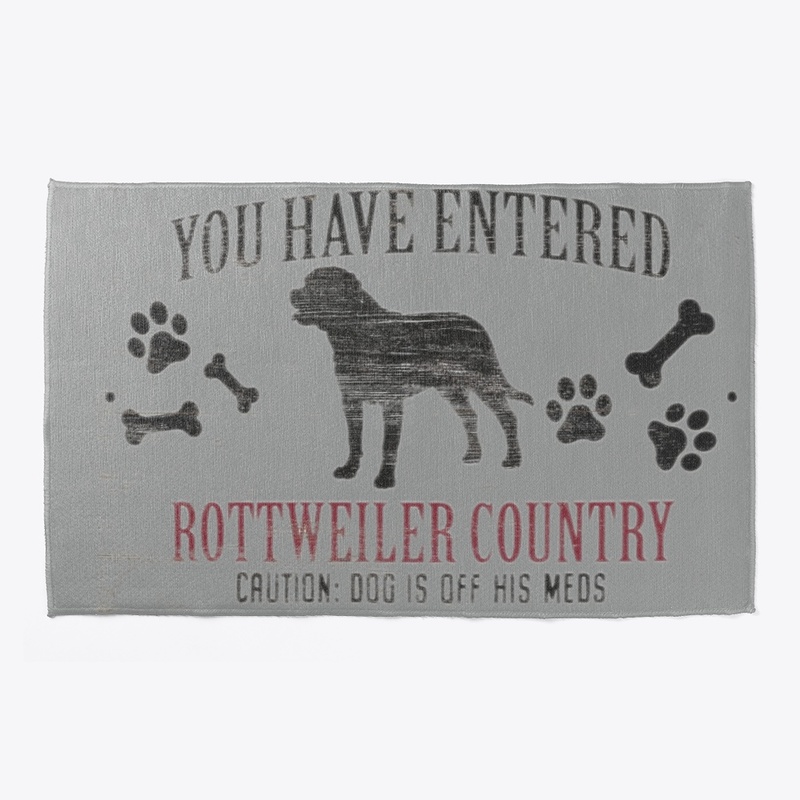 Funny Rottweiler Welcome Mat