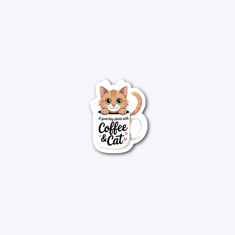 Coffee and Morning Cat Lover Design 