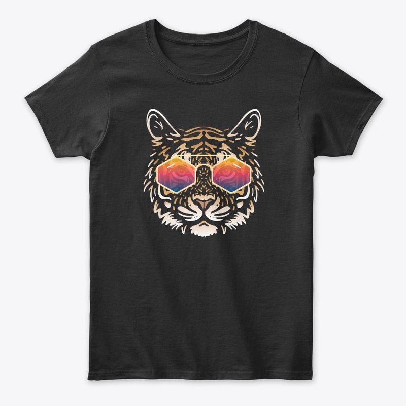 Cute Tiger in Sunglasses (Colored+sg03)