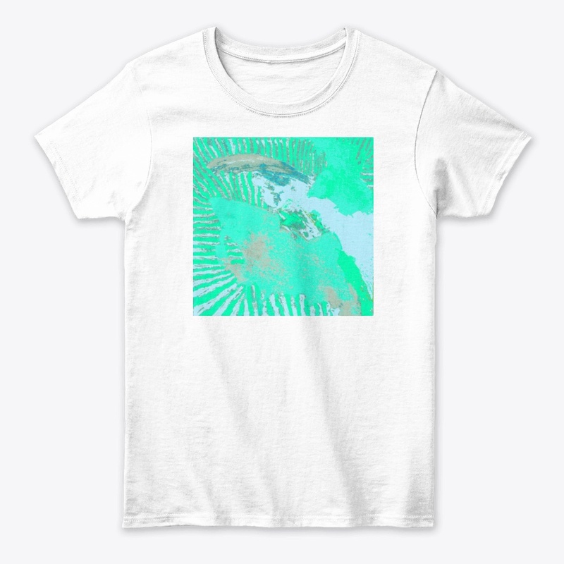 Aqua Mint Tides Abstract 
