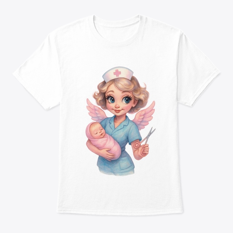 Angel Nurse with Baby Art