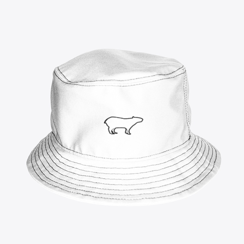 Simple Capybara Hat (Black Outline)
