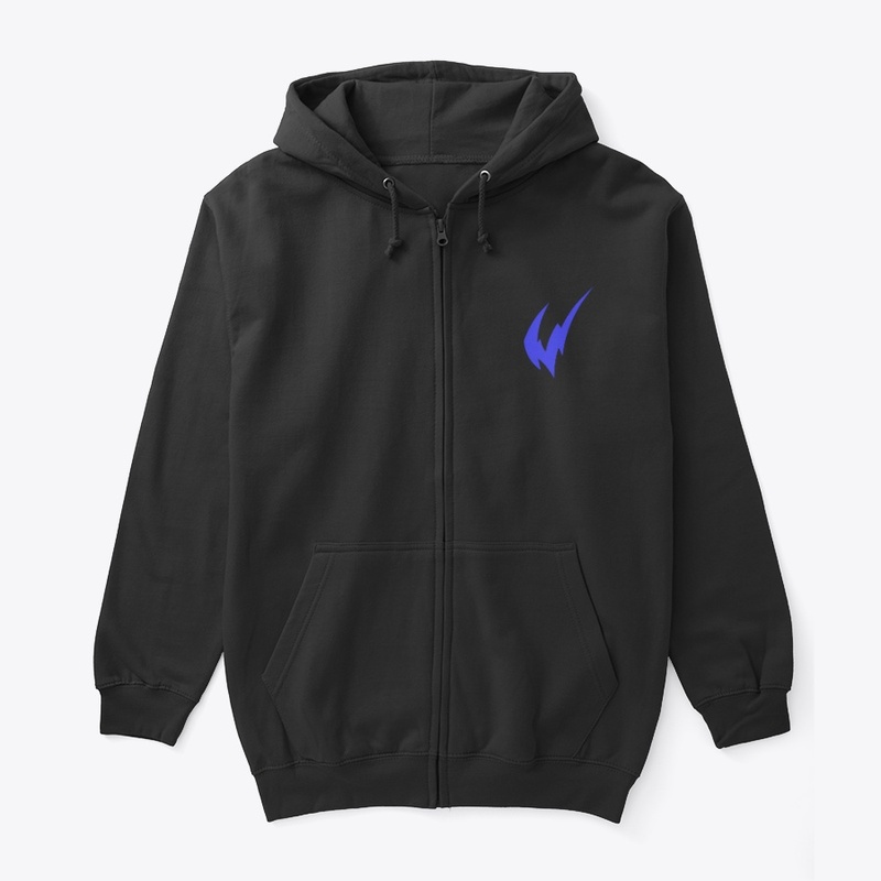Jixelation Blue Zip-Up Hoodie