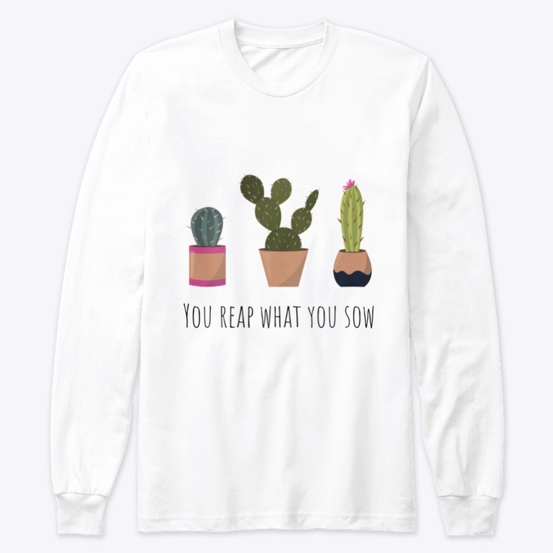 Cactus illustration with funny quote.