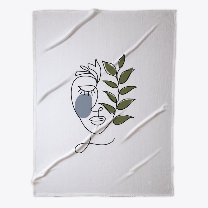 Abstract Woman Face Line Art T-Shirt