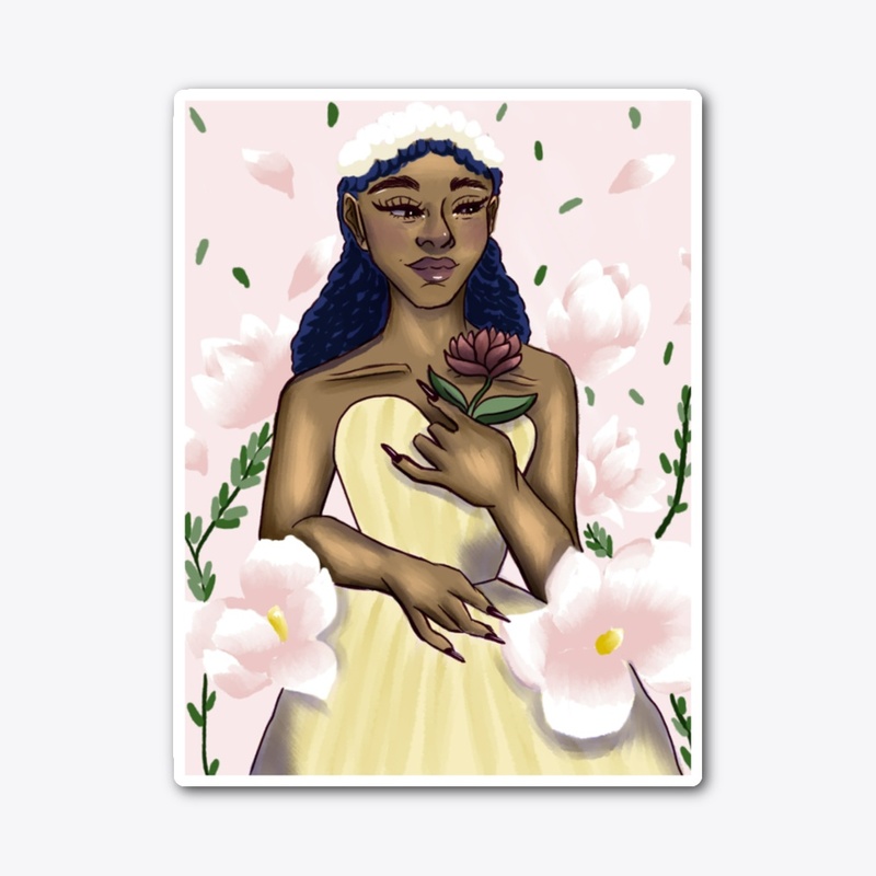 Pink Bouquet of Prayer Illustration