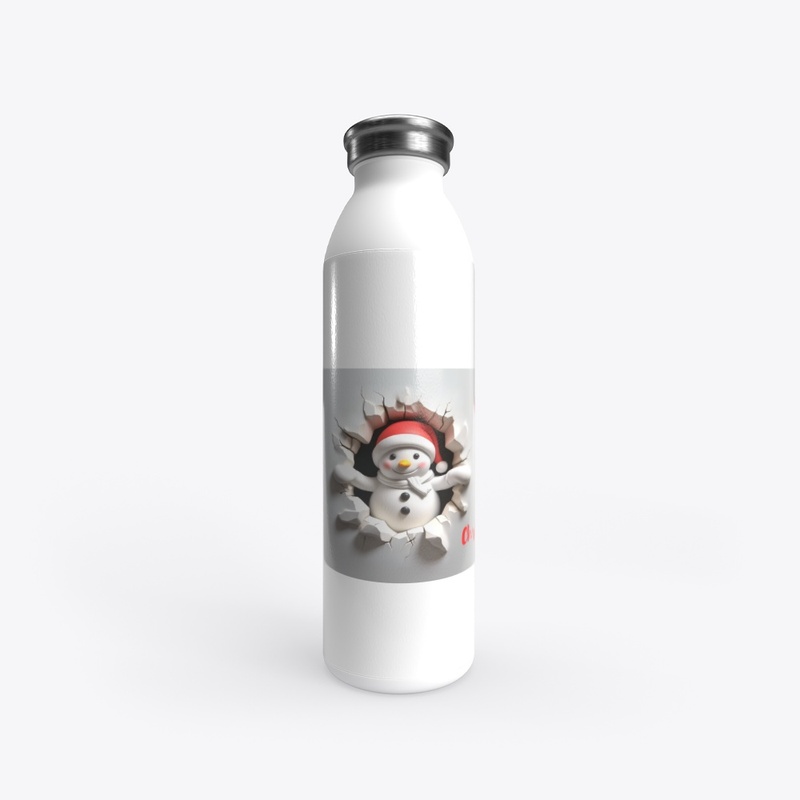 Merry Christmas Snowman in 3D