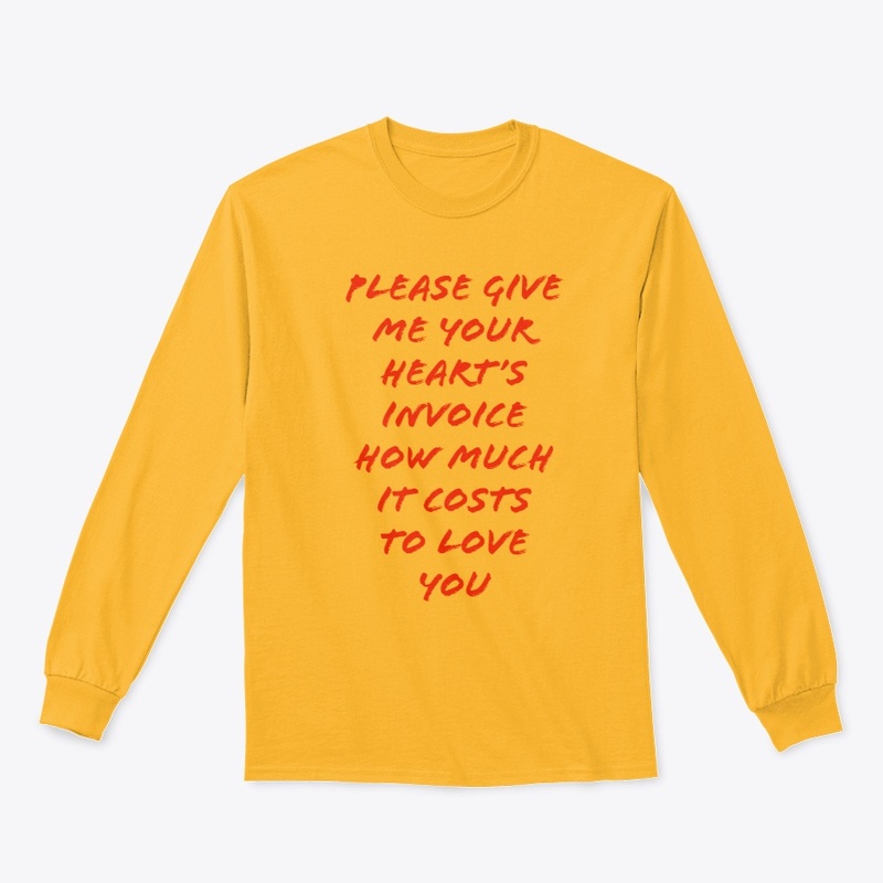 heart invoice shirts/love lines