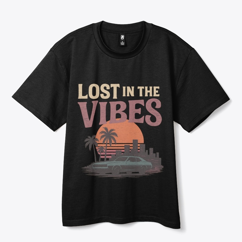 Lost in the Vibes Retro Sunset Tee