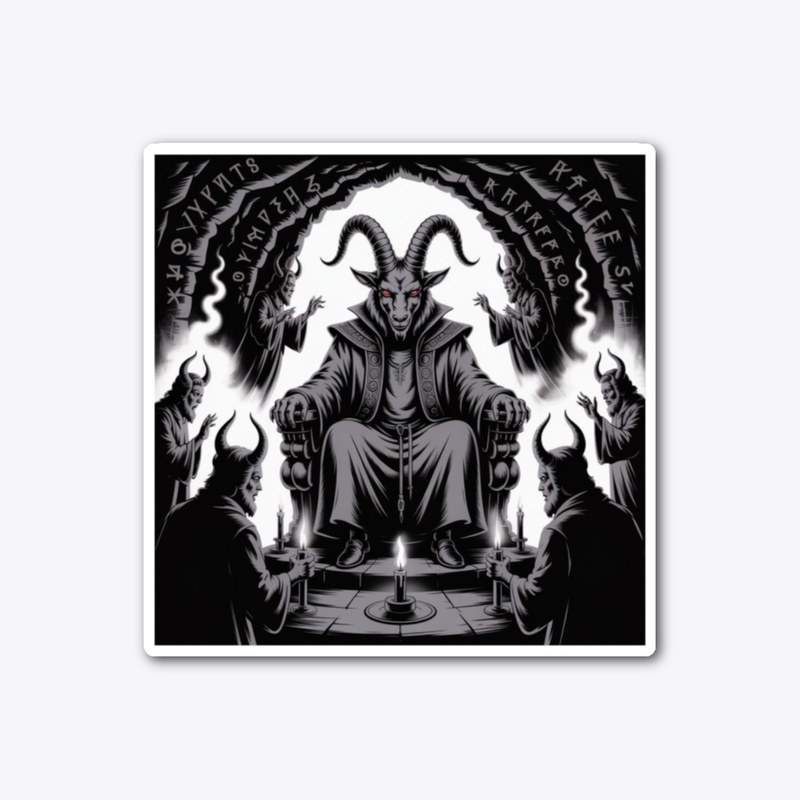 Dark Ritualwith Goat Demon and Cultists