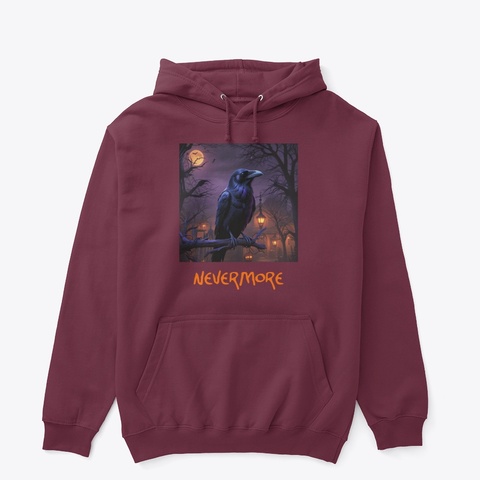 The Raven Maroon T-Shirt Front