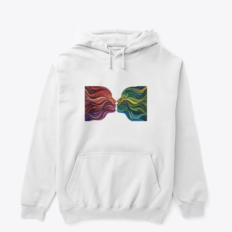  Artistic Kiss with Swirls and Hearts