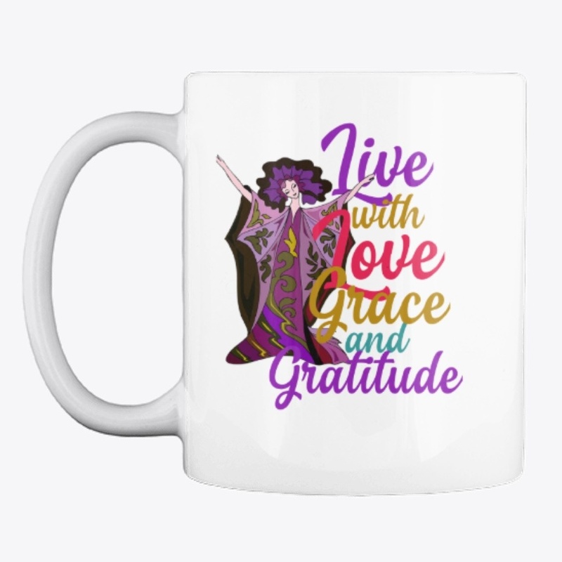 Live with love grace & gratitude sticker