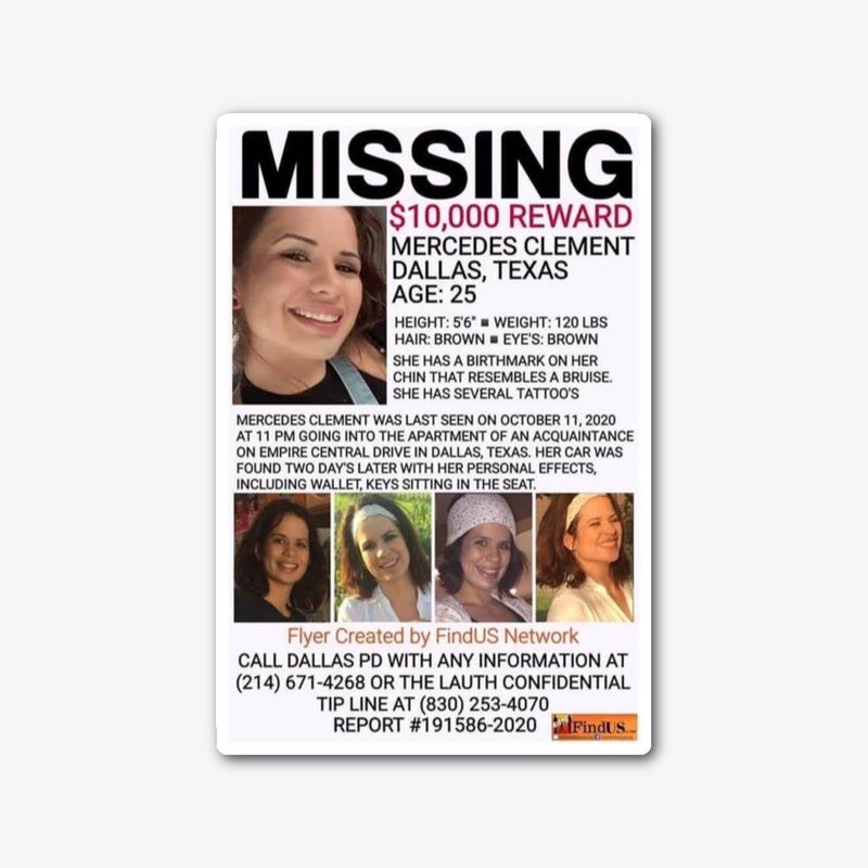 Missing Person Flyer Sticker