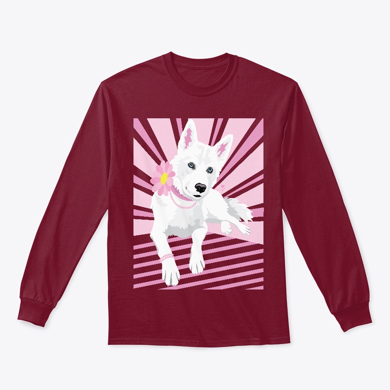 Cute White Siberian Husky Girl