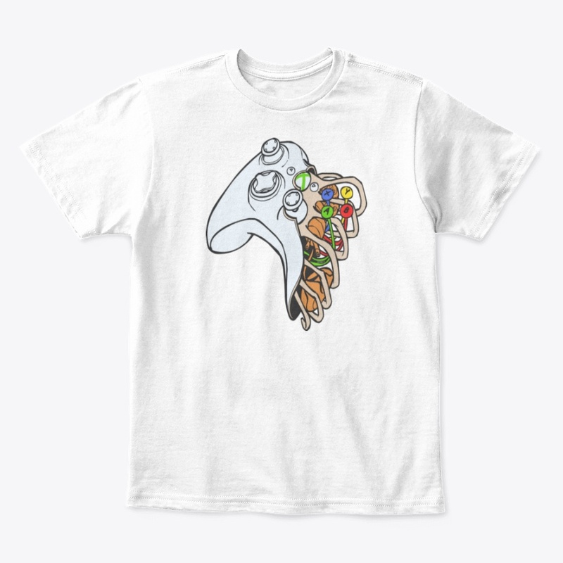 Funny video game controller anatomy tee
