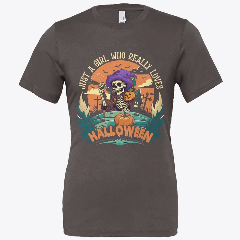 Girl Who Loves Halloween Skeleton Shirt
