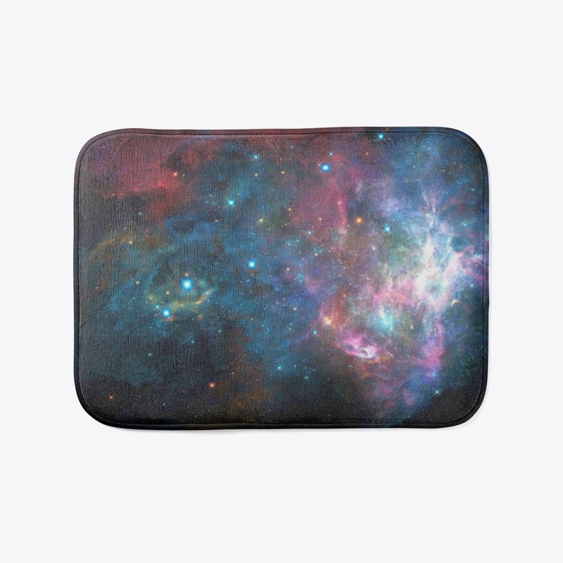 Galaxy bath mat