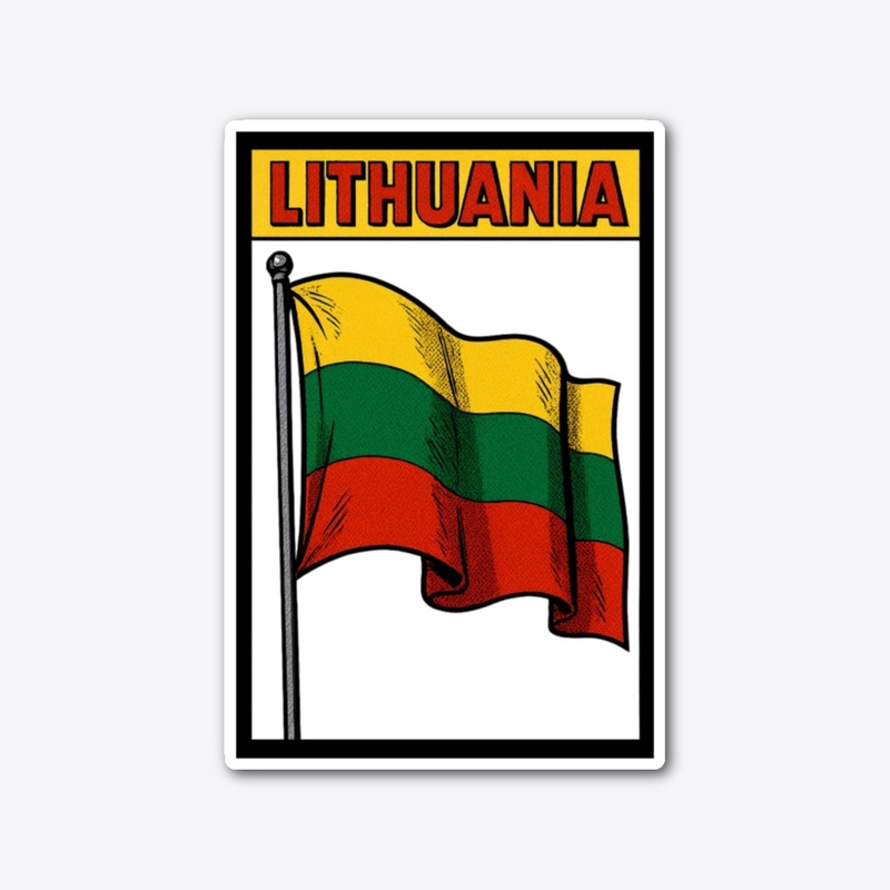Lithuania & Flag posterized
