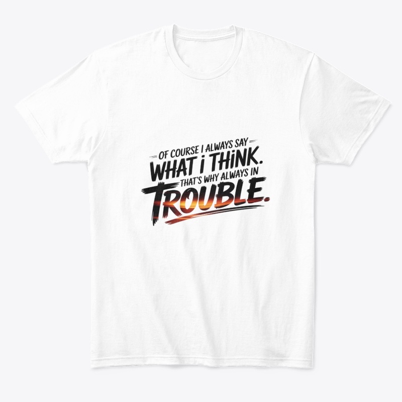 I always say what I think
