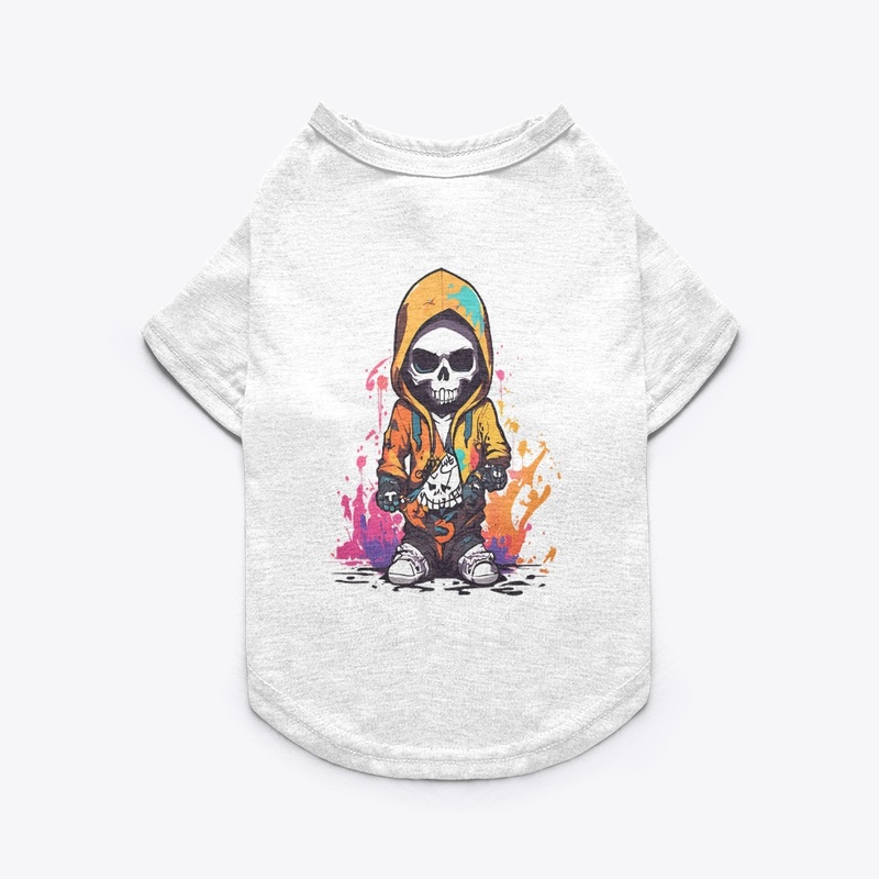 skull wearing a hood