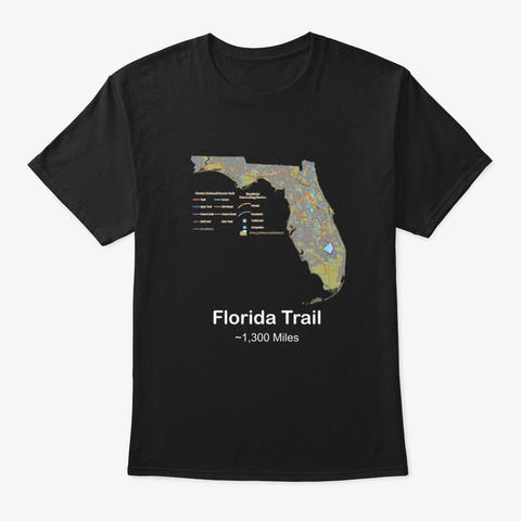 Florida Trail, National Scenic Trail Rou Black T-Shirt Front