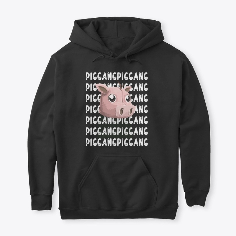 cute pink pig with PIG-GANG text