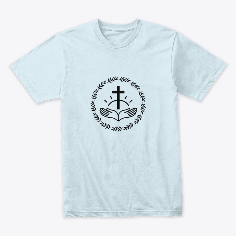 Hands and Cross (Black Text)