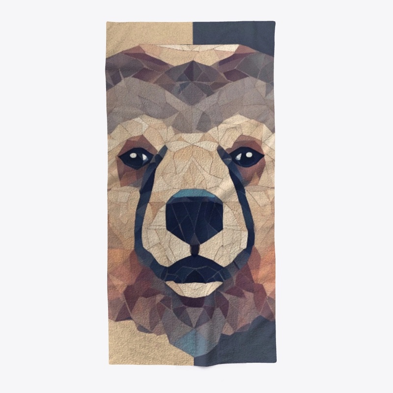 Bear Head Low Poly Design