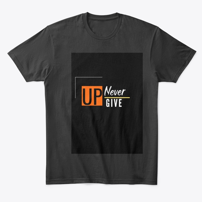 "Never Give Up" Black T-Shirt