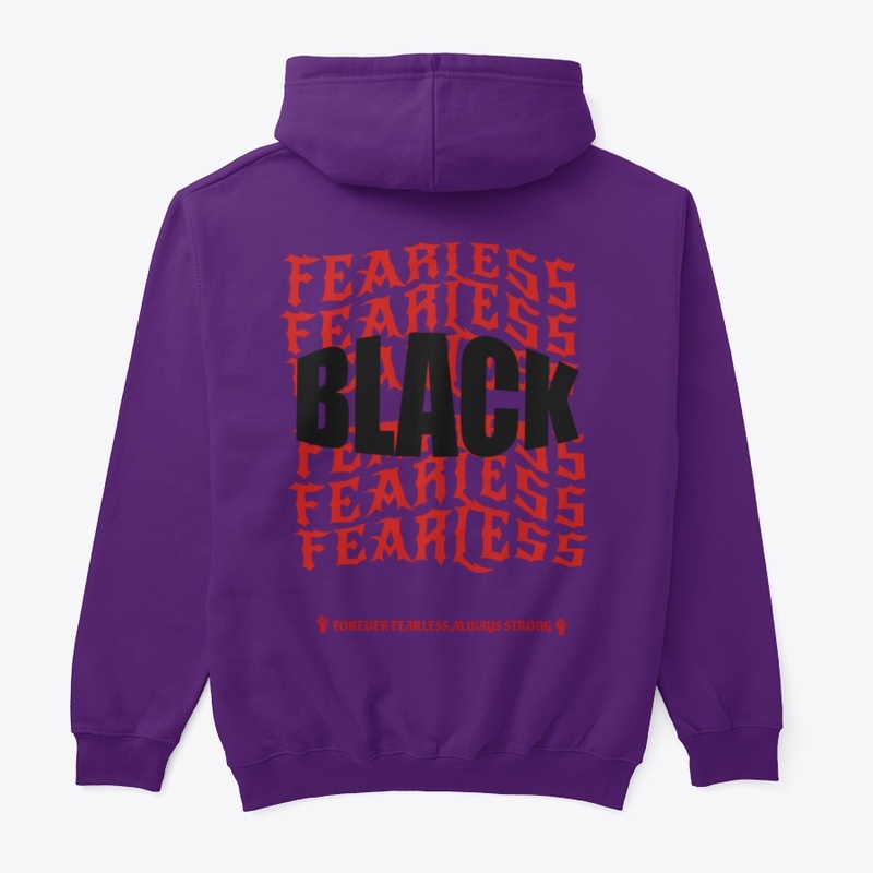 "BLACK AND FEARLESS" Purp Hoodie