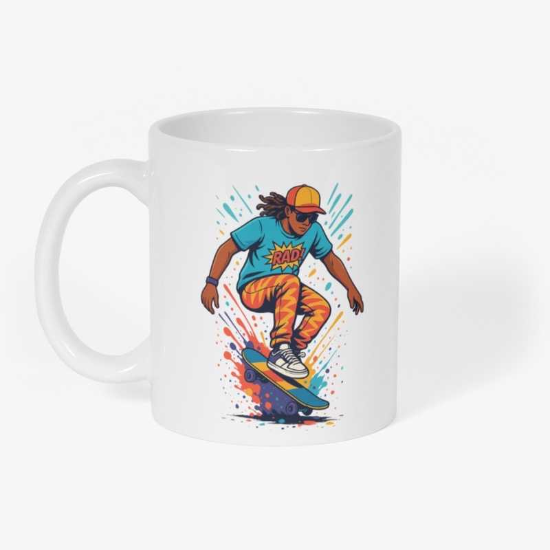 Rad Skater Splash T-Shirt Design