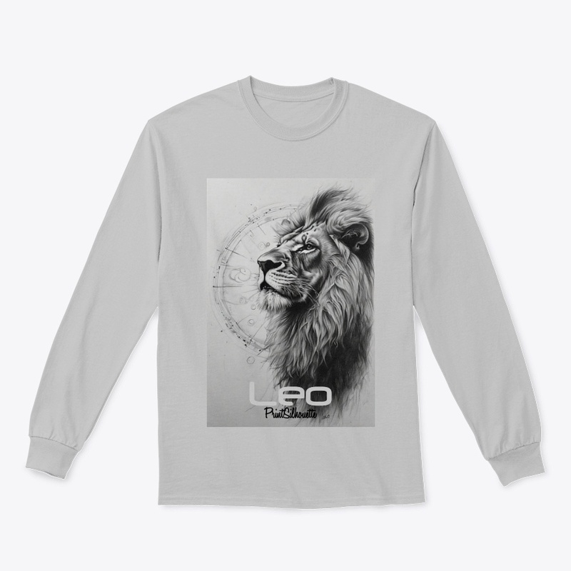 Leo zodiac black and white