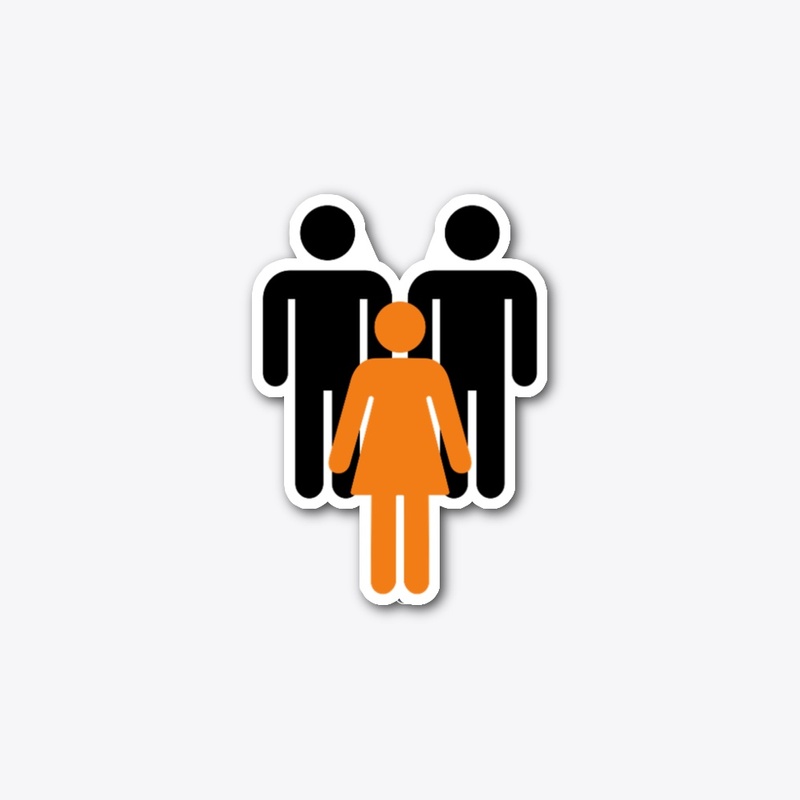 Black Guy, Black Guy, Woman Sticker