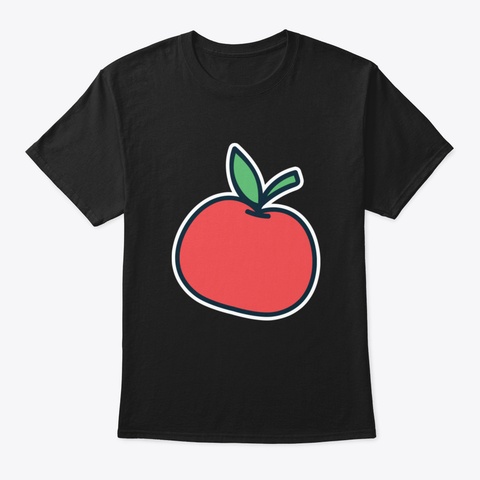 An Apple Fruitness Black T-Shirt Front
