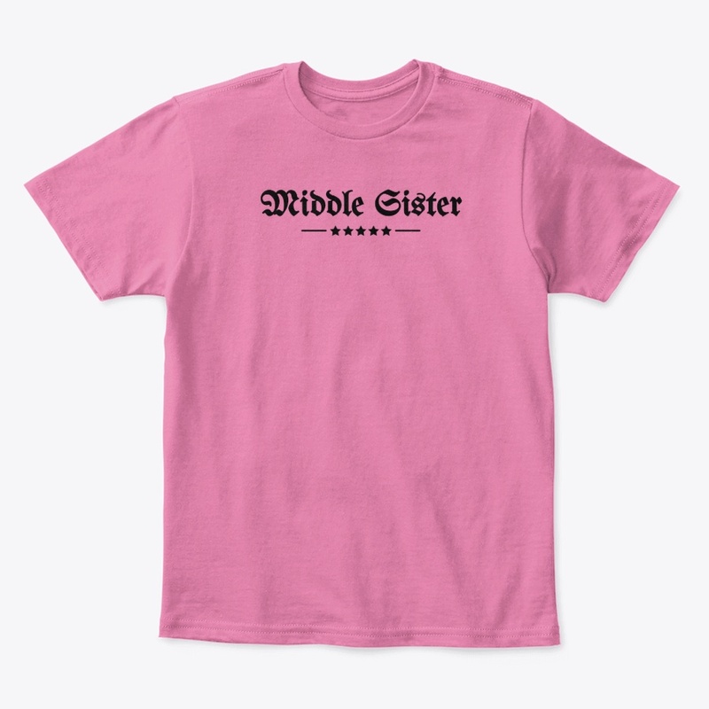 Middle Sister title t-shirt kids