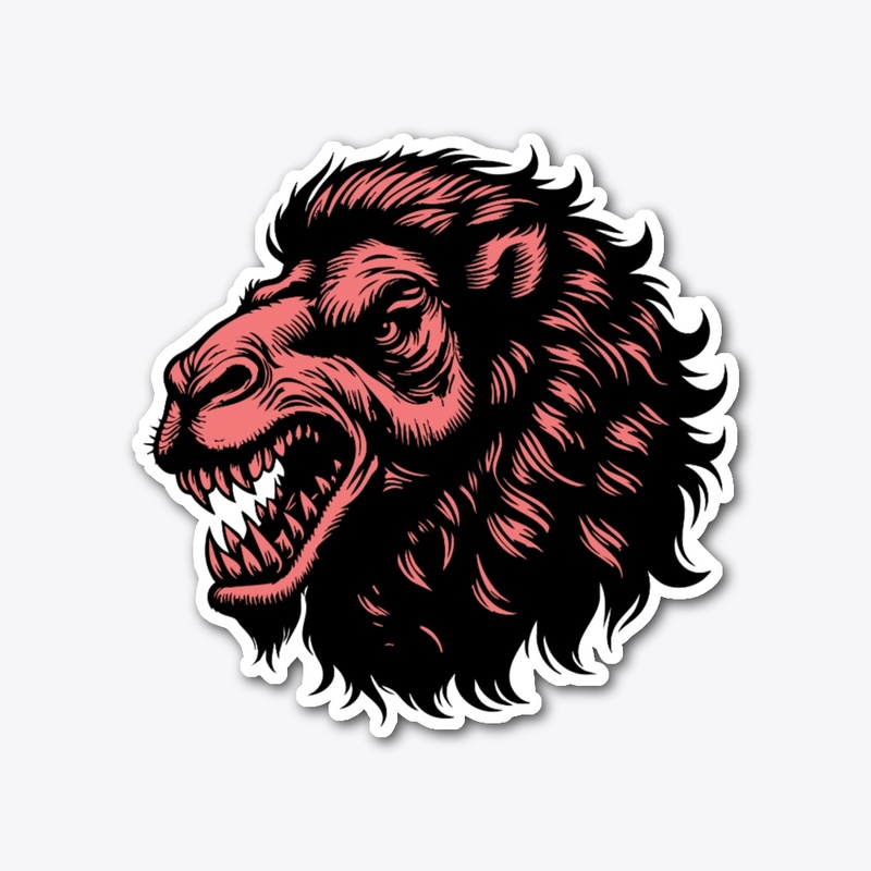 Fierce Angry Camel Art