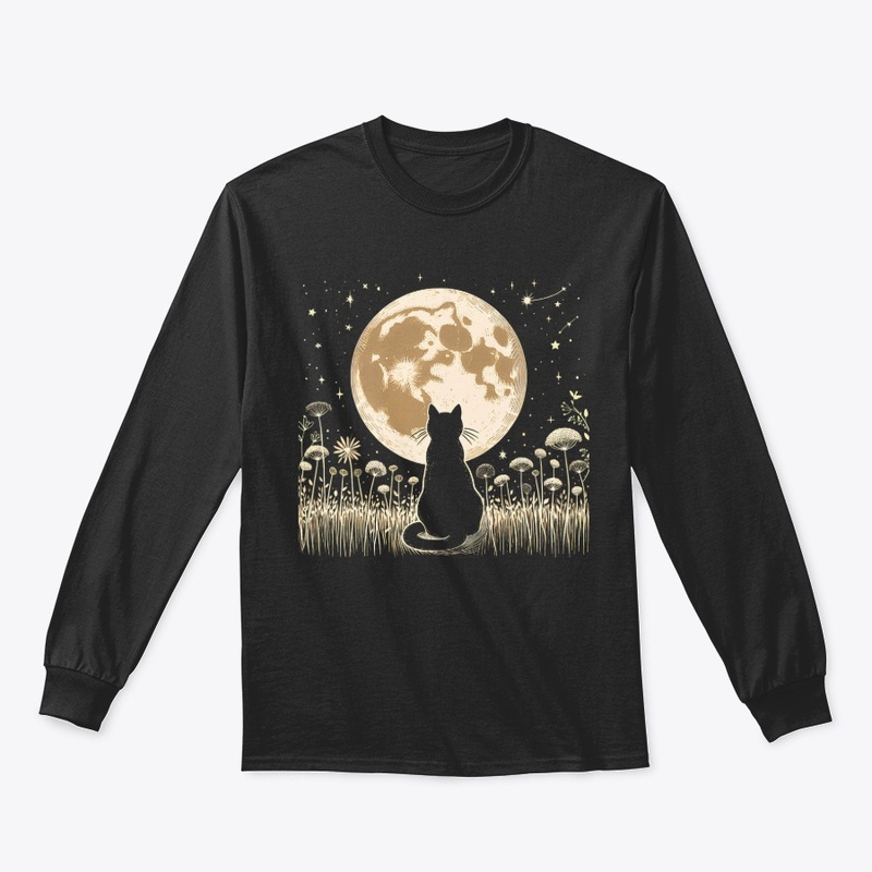 Floral Cat Moon