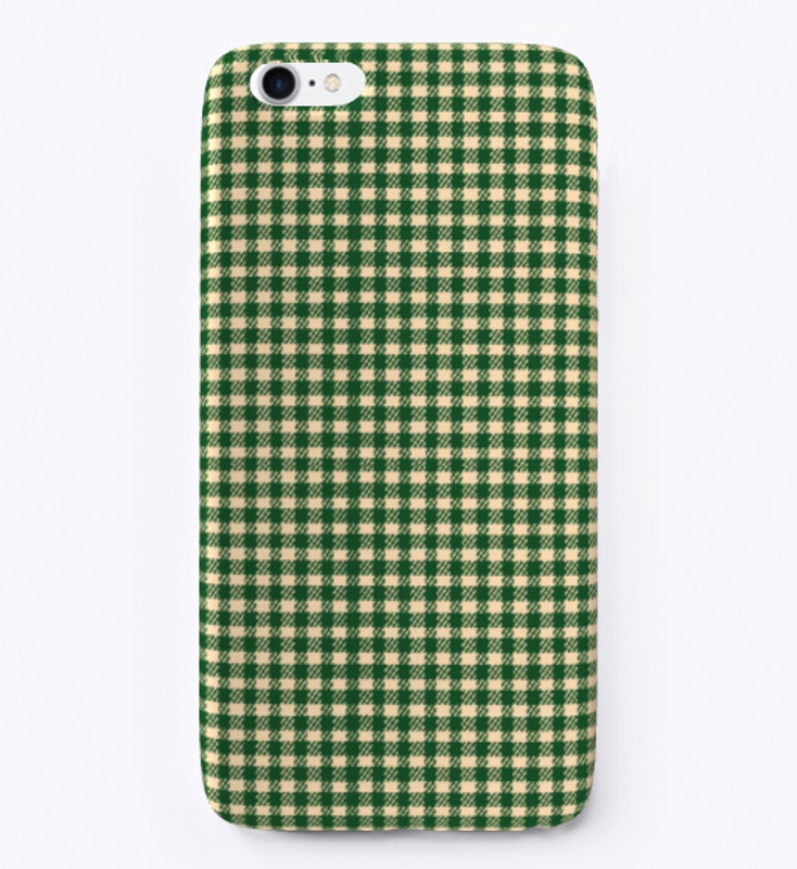 Green and Cream Houndstooth