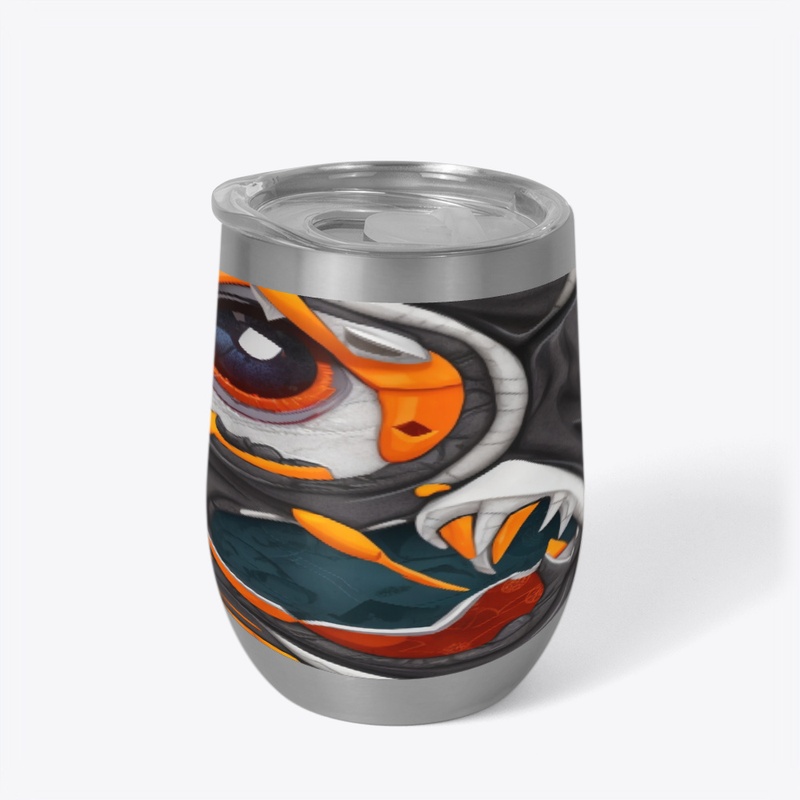 Halloween Orange Eye Seamless Pattern 