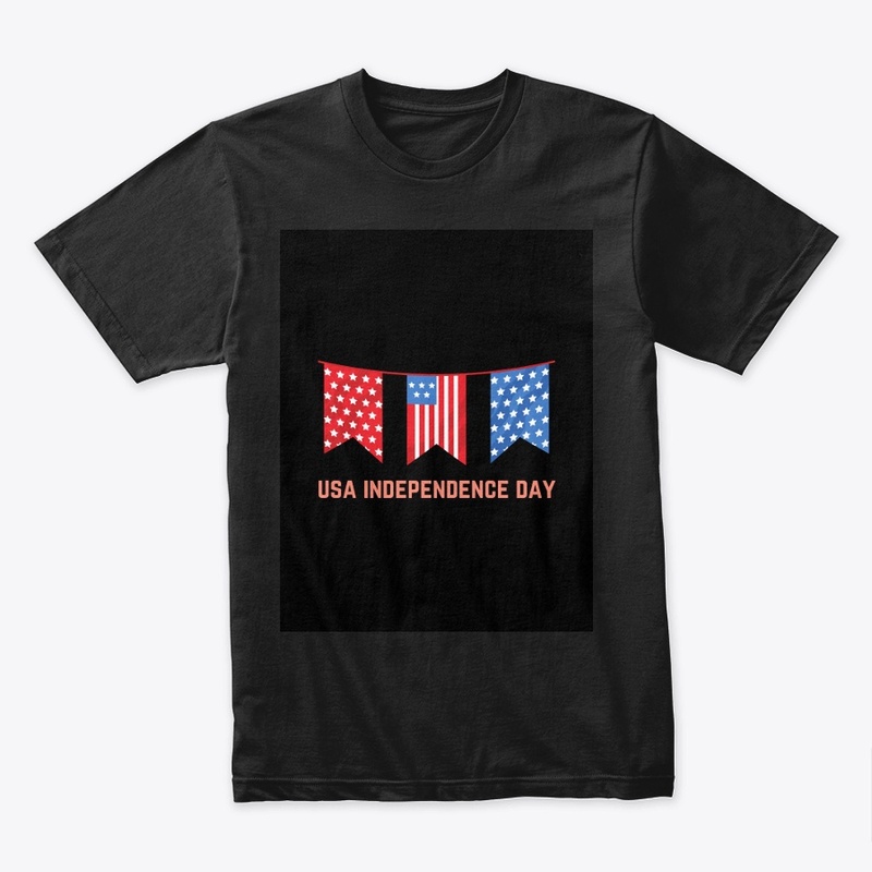 "usa independence day" Black t-shirt 