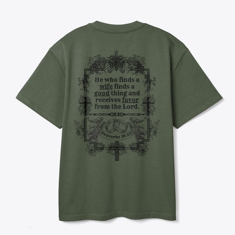 Husband Proverbs 18:22 Cypress Camiseta Back