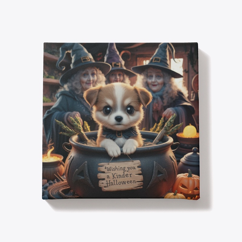 Puppy Magic: Kinder Halloween Art