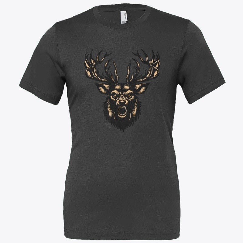 Unique Angry Deer Illustration