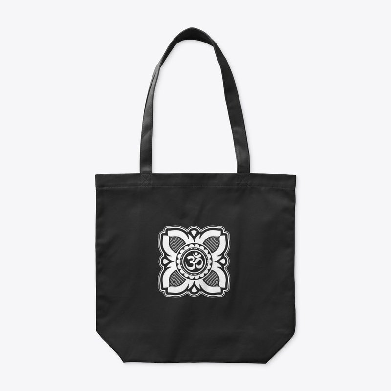 Floral Om Tee Black