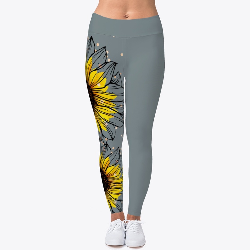 Vintage Sunflower Gold Glitter Splatter