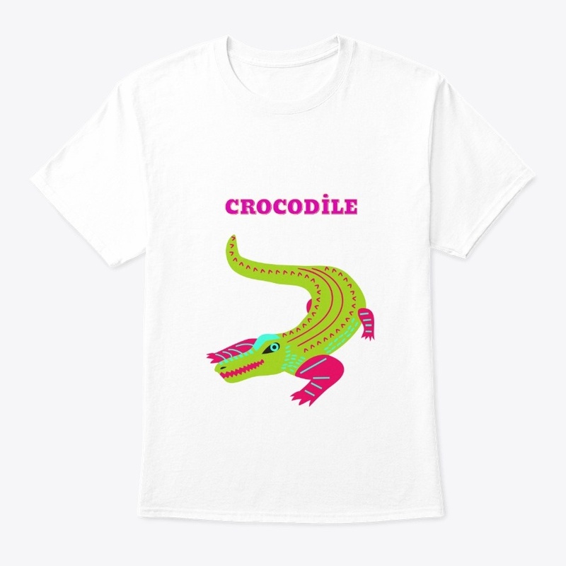 Wild crocodile Africa nature drawing tee