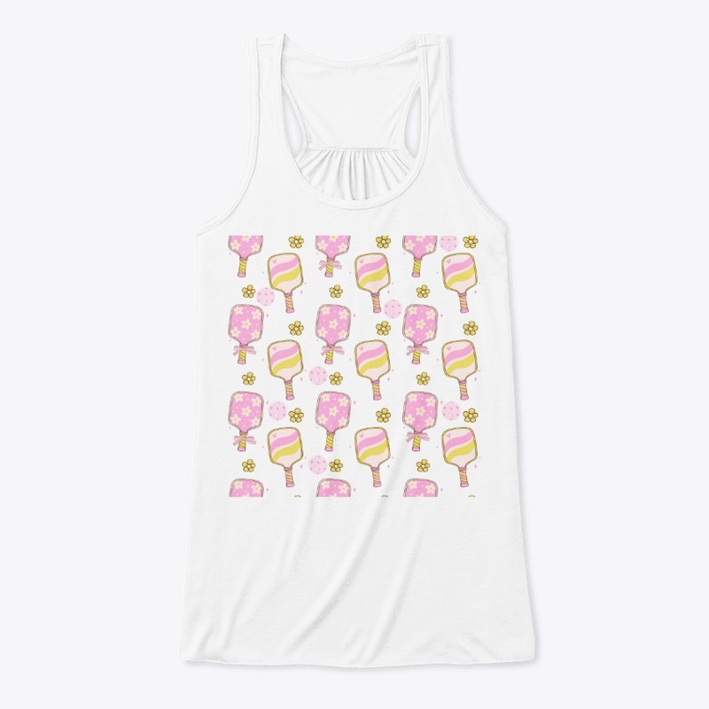 Pink and Yellow Pickleball Pattern